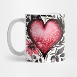 Gothic Valentines Watercolor Pattern #1 Mug